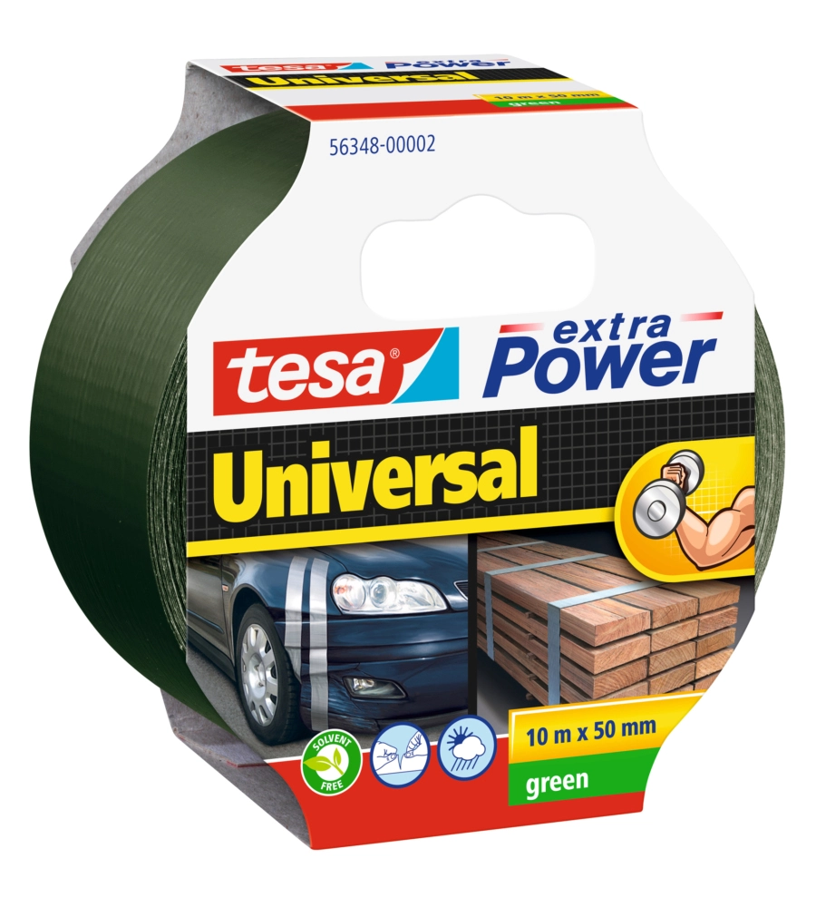 Nastro adesivo "extra power" colore verde, 10 mt x 50 mm - tesa